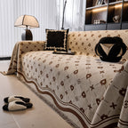 Chenille Jacquard Sofa Throw Cover Blanket, Luxury Thick Woven Couch Cover for Sofa