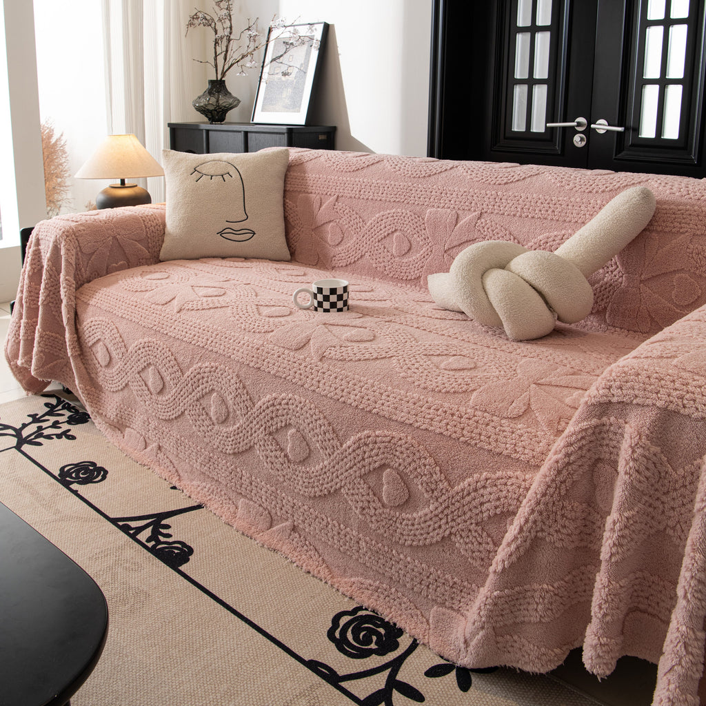 Soft Plush Fleece Throw Blanket for Couch Solid Cute Warm Couch Cover Blanket for Winter