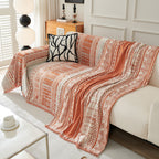 Chenille Sofa Cover Throw Blanket, Boho Geometric Scratch Proof Couch Protector
