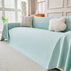 Cooling Ice Silk Knit Couch Cover, Breathable Pet Friendly Soft Throw Cover for Sofas