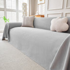 Cooling Ice Silk Knit Couch Cover, Breathable Pet Friendly Soft Throw Cover for Sofas