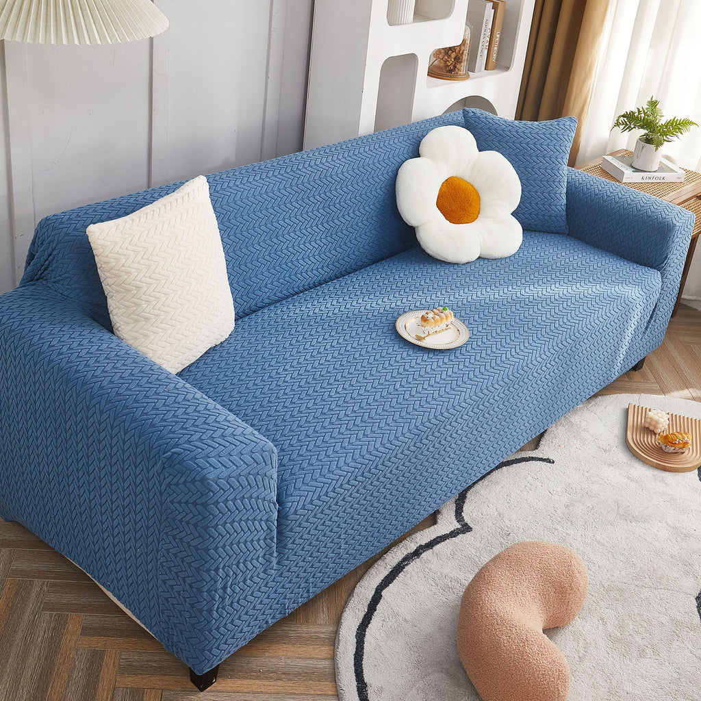 3D Geometric Stretch Sofa Slipcovers Non Slip Pet Friendly Washable Fitted Sofa Covers
