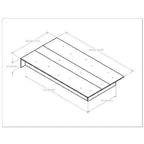 Twin size Platform Bed Frame in Royal Cherry Wood Finish