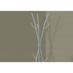 74-inch Freestanding Silver Metal Coat Rack Entryway Hall Tree Umbrella Stand