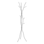 74-inch Freestanding Silver Metal Coat Rack Entryway Hall Tree Umbrella Stand