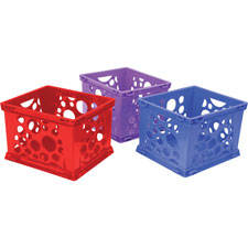 Storex Industries STX61797U03c Premium Storage crate - Assorted Bright