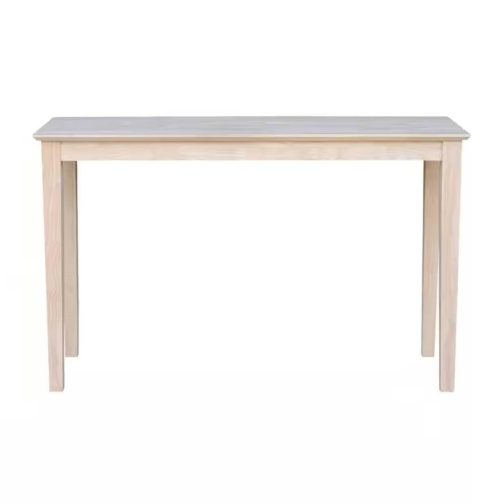 Unfinished Solid Wood 4-ft. Farmhouse Console Sofa Table