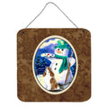 CarolineS Treasures Artist Snowman With Springer Spaniel Wall Or Door Hanging Prints, 6 X 6 Inch  Inch , Multicolor