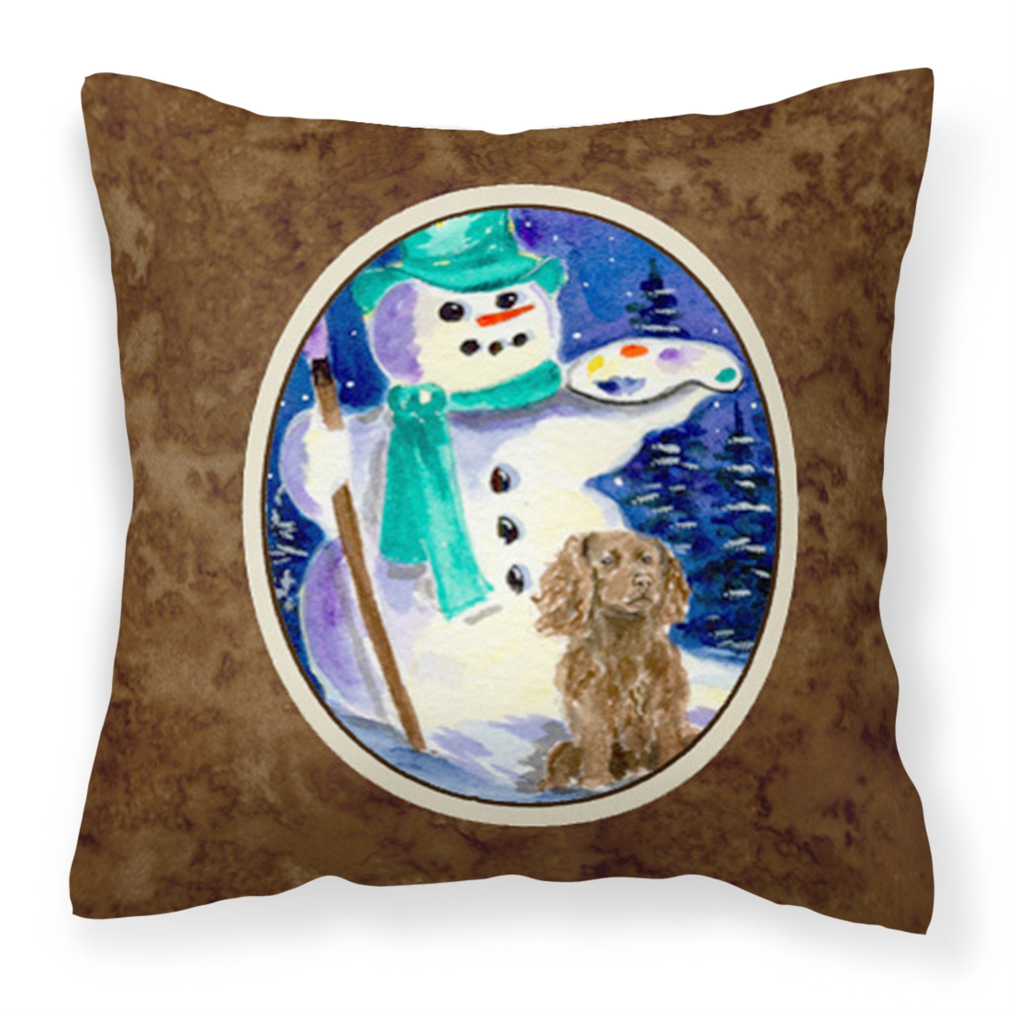 'Caroline'S Treasures Ss1002Pw1414 Boykin Spaniel Decorative Canvas Fabric Pillow, Large, Multicolor'