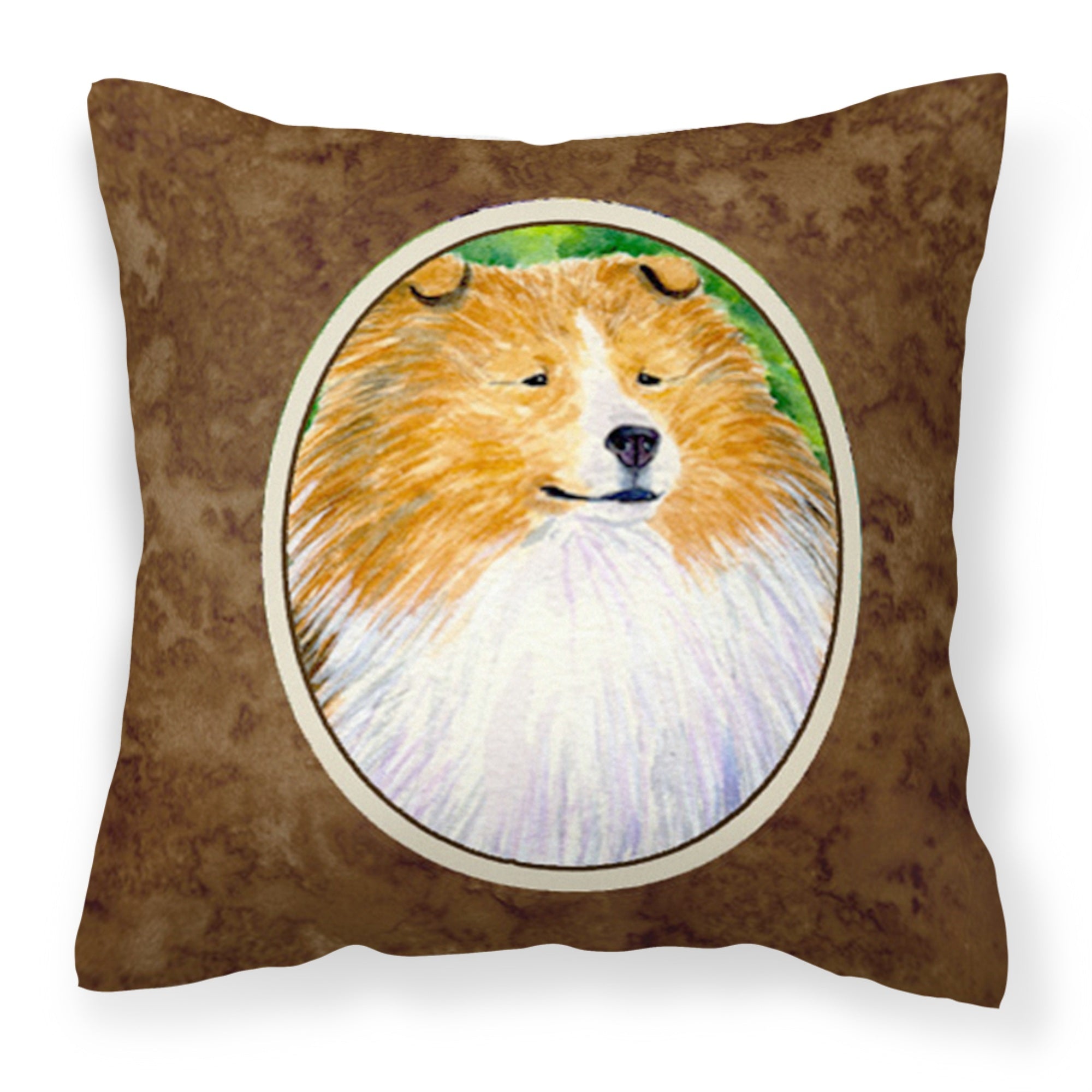 'Caroline'S Treasures Ss1003Pw1414 Collie Decorative Canvas Fabric Pillow, Large, Multicolor'