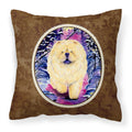 'Caroline'S Treasures Ss1005Pw1414 Chow Chow Decorative Canvas Fabric Pillow, Large, Multicolor'