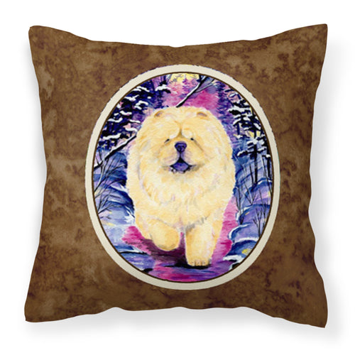 'Caroline'S Treasures Ss1005Pw1414 Chow Chow Decorative Canvas Fabric Pillow, Large, Multicolor'