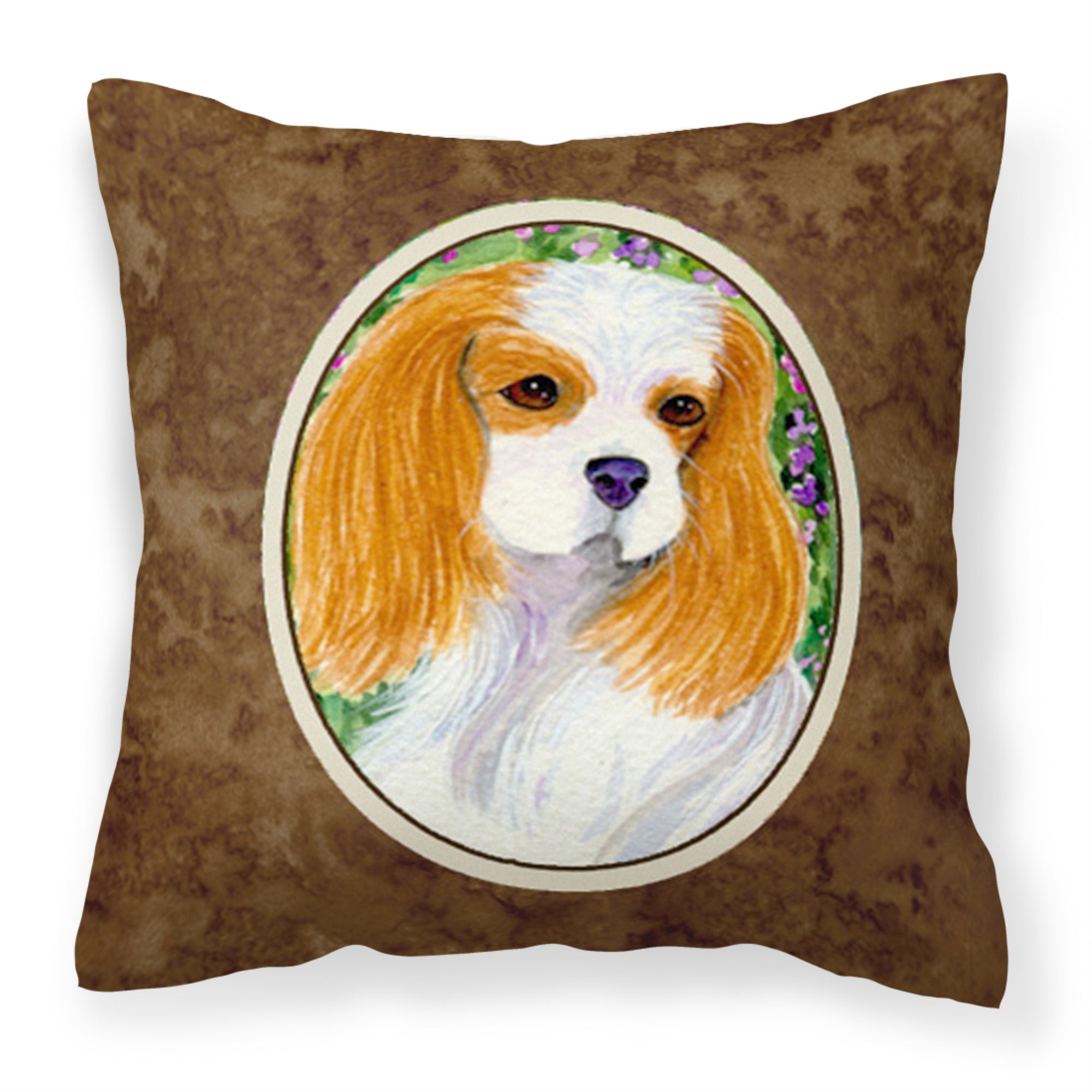'Caroline'S Treasures Ss1006Pw1414 Cavalier Spaniel Decorative Canvas Fabric Pillow, Large, Multicolor'