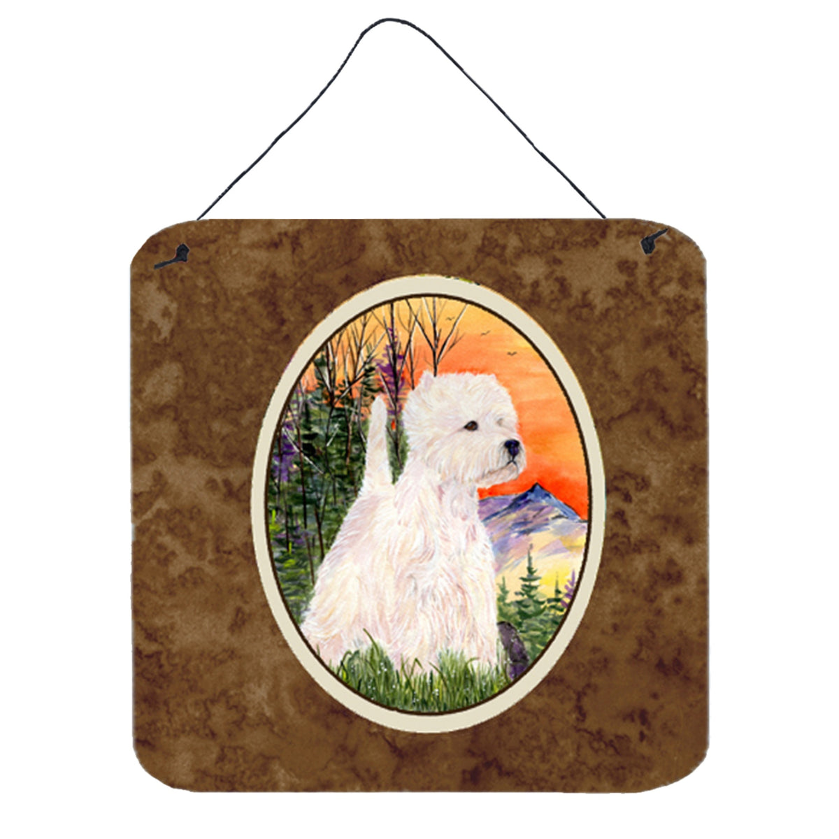 CarolineS Treasures Ss1013Ds66 Westie Aluminum Metal Wall Or Door Hanging Prints, 6 X 6 Inch  Inch , Multicolor