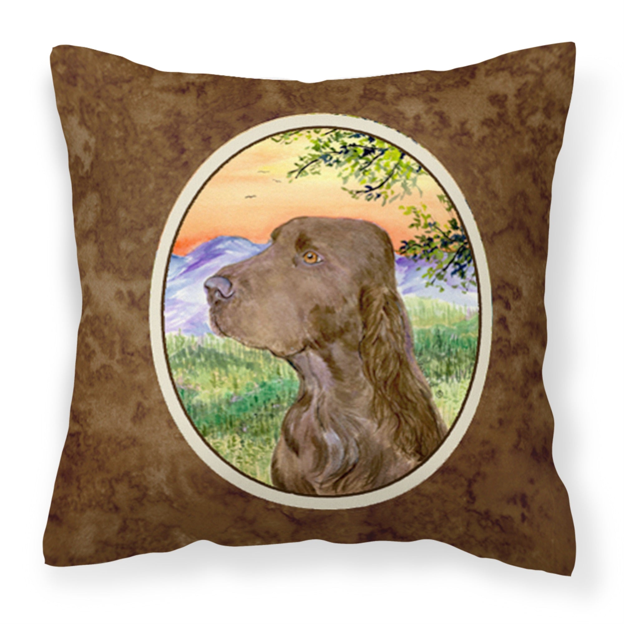 'Caroline'S Treasures Ss1017Pw1414 Field Spaniel Decorative Canvas Fabric Pillow, Large, Multicolor'