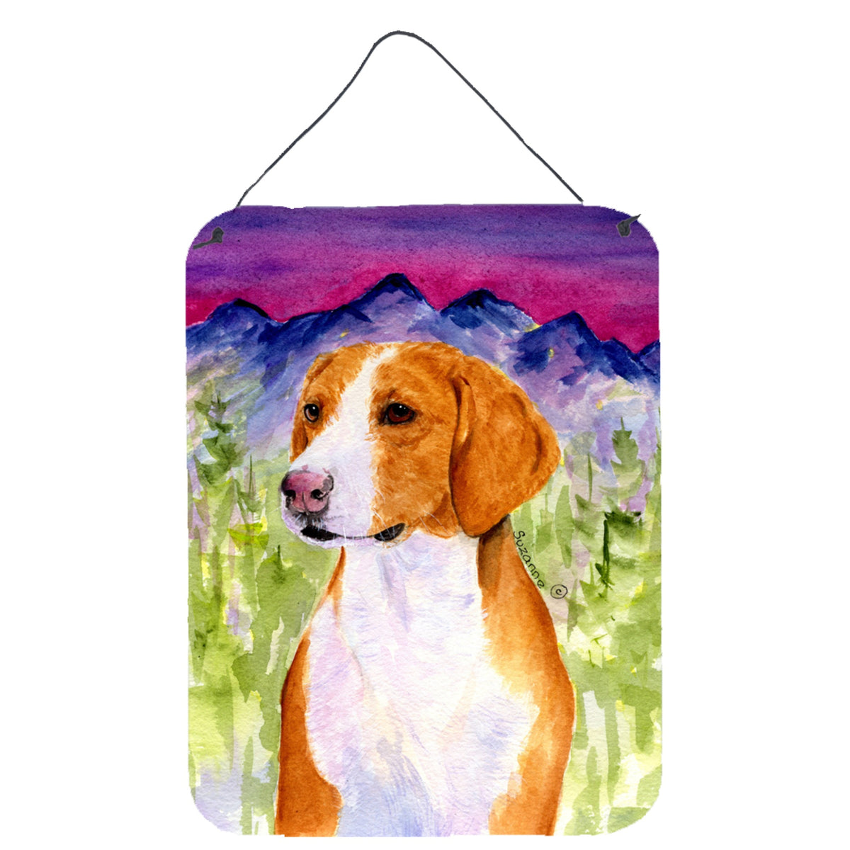 CarolineS Treasures Drever Aluminium Metal Wall Or Door Hanging Prints, 16 Inch  Inch  X 12 Inch  Inch , Multicolor