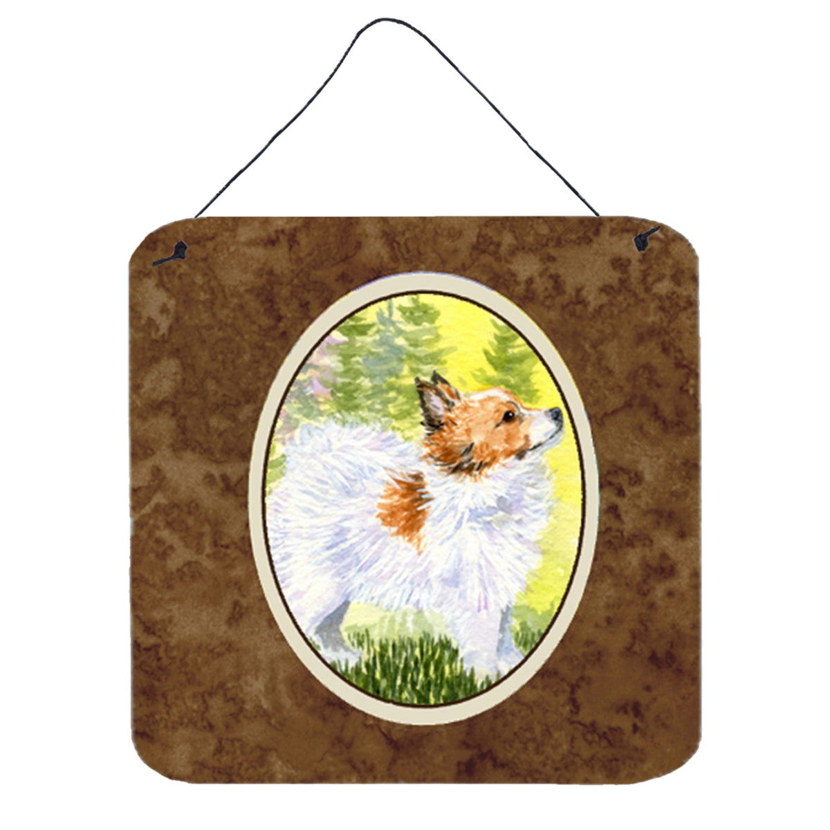 CarolineS Treasures Ss1029Ds66 Papillion Aluminum Metal Wall Or Door Hanging Prints, 6 X 6 Inch  Inch , Multicolor