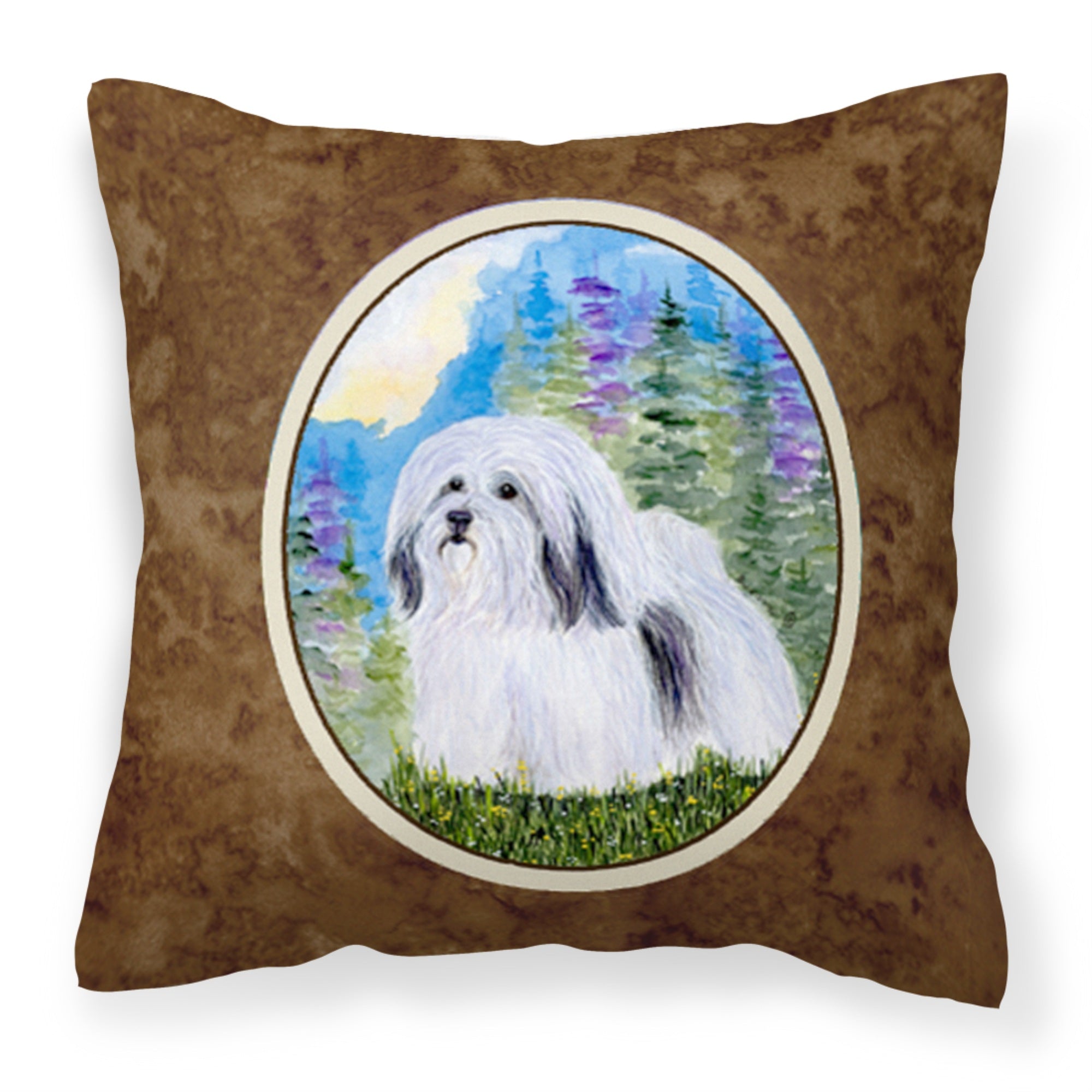 'Caroline'S Treasures Ss1034Pw1414 Havanese Decorative Canvas Fabric Pillow, Large, Multicolor'
