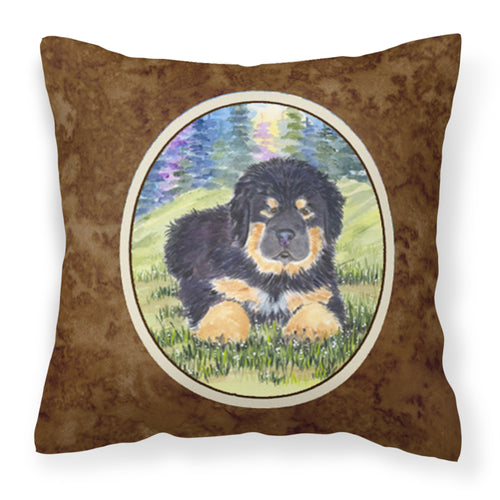 'Caroline'S Treasures Ss1037Pw1414 Tibetan Mastiff Decorative Canvas Fabric Pillow, Large, Multicolor'