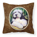 'Caroline'S Treasures Ss1038Pw1414 Bearded Collie Decorative Canvas Fabric Pillow, Large, Multicolor'