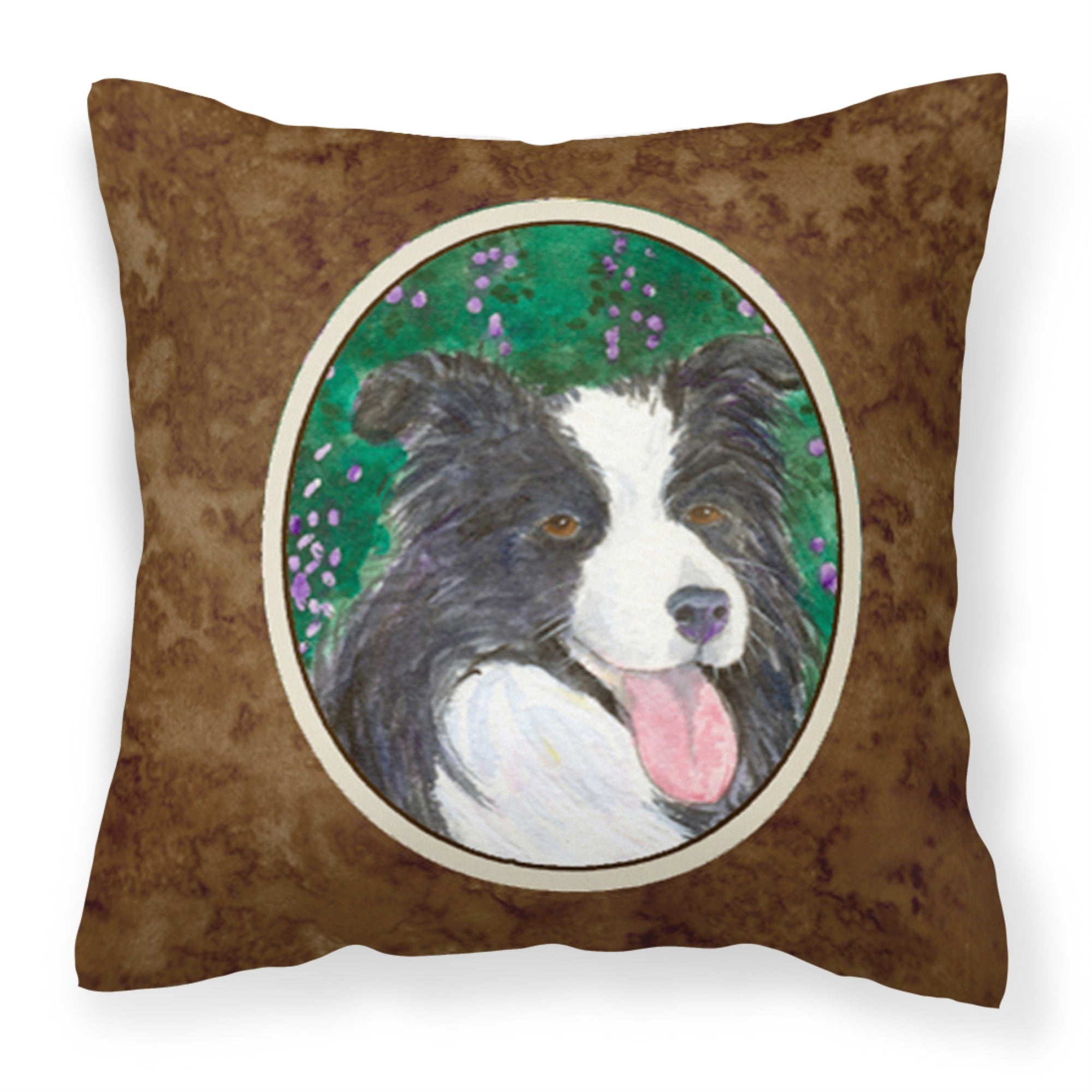 'Caroline'S Treasures Ss1053Pw1414 Border Collie Decorative Canvas Fabric Pillow, Large, Multicolor'