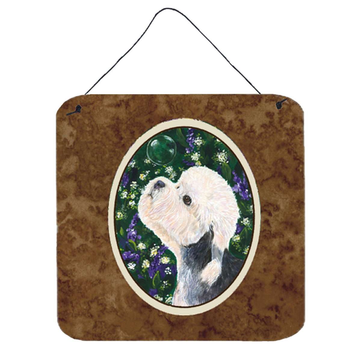 CarolineS Treasures Ss1055Ds66 Dandie Dinmont Terrier Aluminum Metal Wall Or Door Hanging Prints, 6 X 6 Inch  Inch , Multicolor