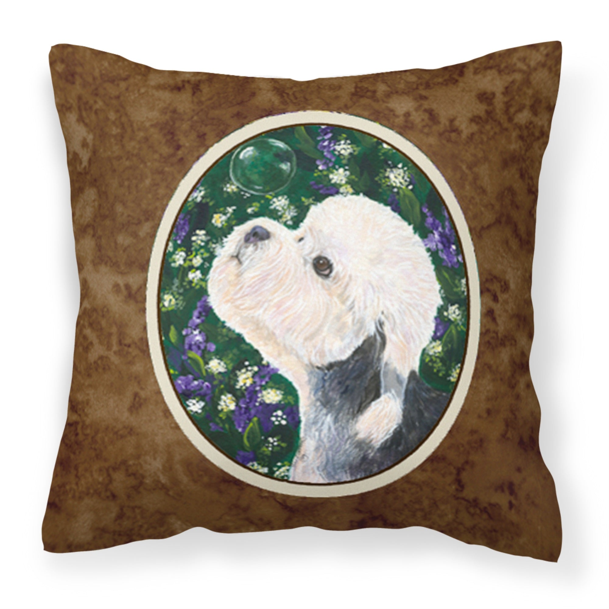 'Caroline'S Treasures Ss1055Pw1414 Dandie Dinmont Terrier Decorative Canvas Fabric Pillow, Large, Multicolor'