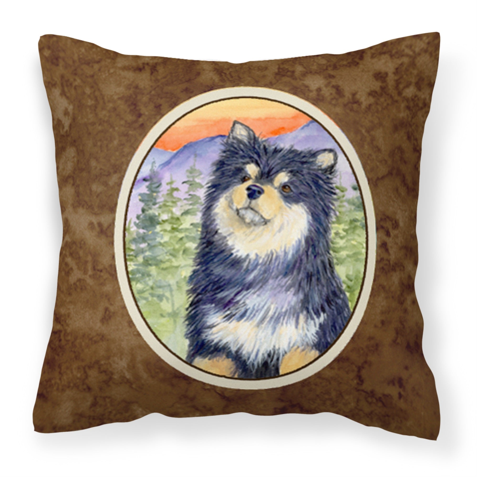 'Caroline'S Treasures Ss1057Pw1414 Finnish Lapphund Decorative Canvas Fabric Pillow, Large, Multicolor'