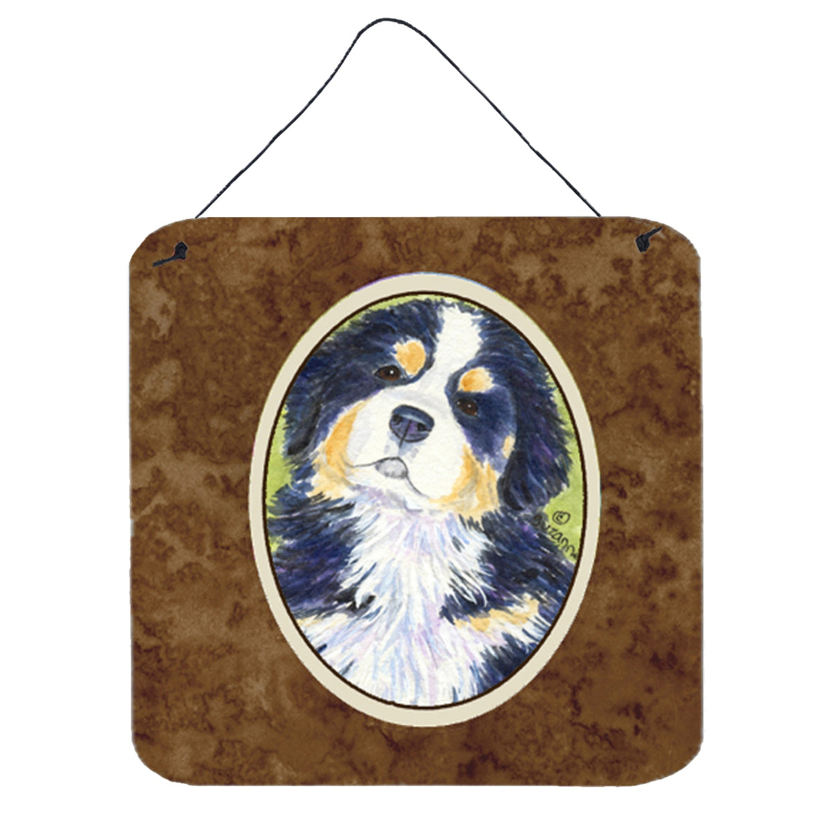 CarolineS Treasures Ss1059Ds66 Bernese Mountain Dog Aluminum Metal Wall Or Door Hanging Prints, 6 X 6 Inch  Inch , Multicolor