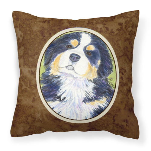 'Caroline'S Treasures Ss1059Pw1414 Bernese Mountain Dog Decorative Canvas Fabric Pillow, Large, Multicolor'