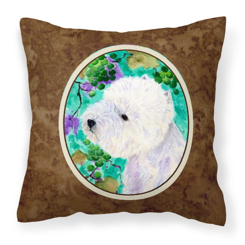 'Caroline'S Treasures Ss1064Pw1414 Westie Decorative Canvas Fabric Pillow, Large, Multicolor'