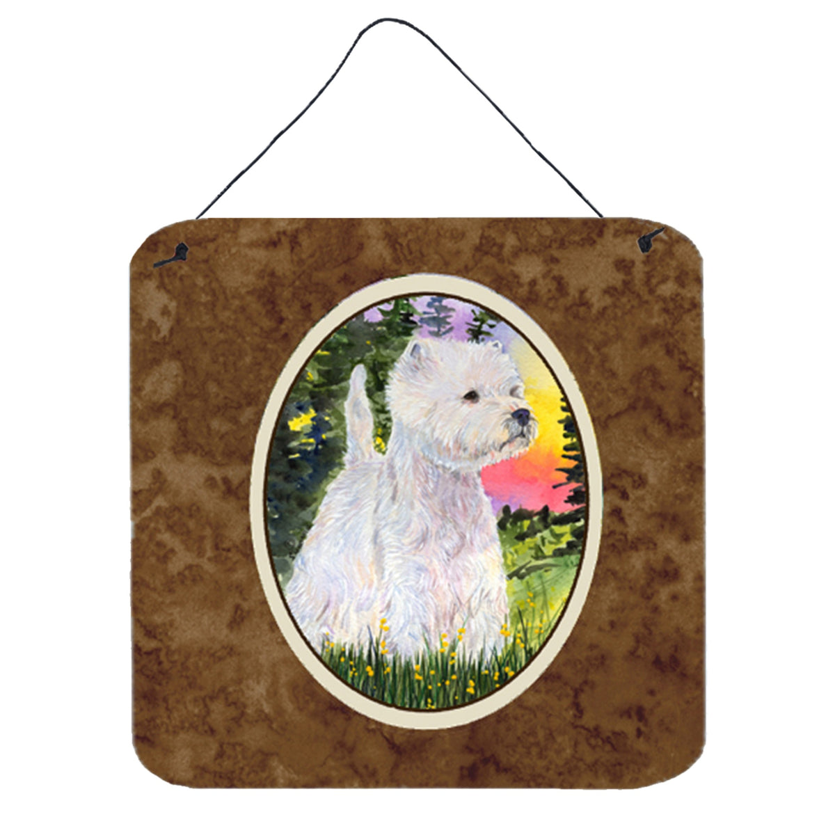 CarolineS Treasures Ss1067Ds66 Westie Aluminum Metal Wall Or Door Hanging Prints, 6 X 6 Inch  Inch , Multicolor