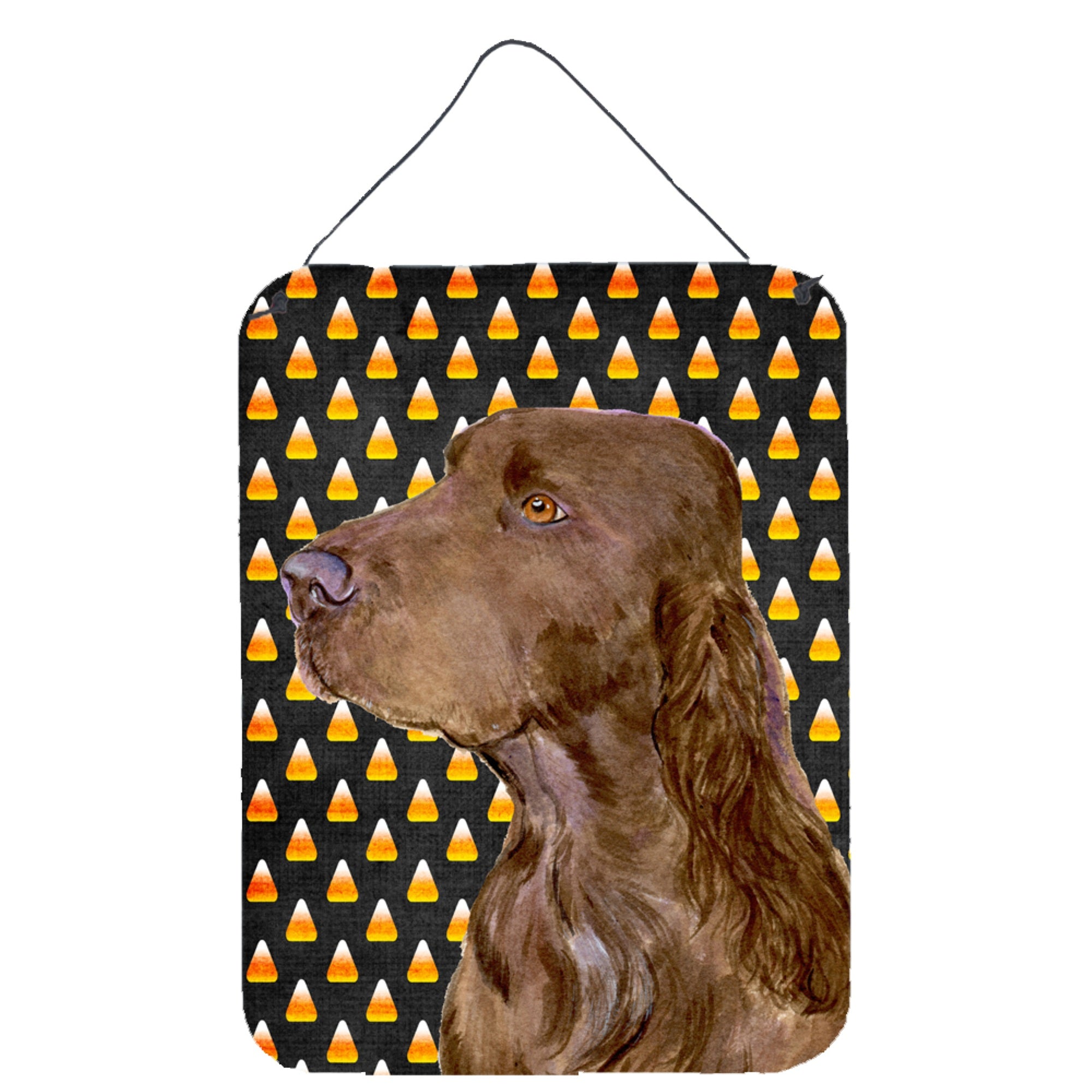 Carolines Treasures Field Spaniel Candy Corn Halloween Portrait Door Hanging Prints walldecor 16 x 12 Multicolor