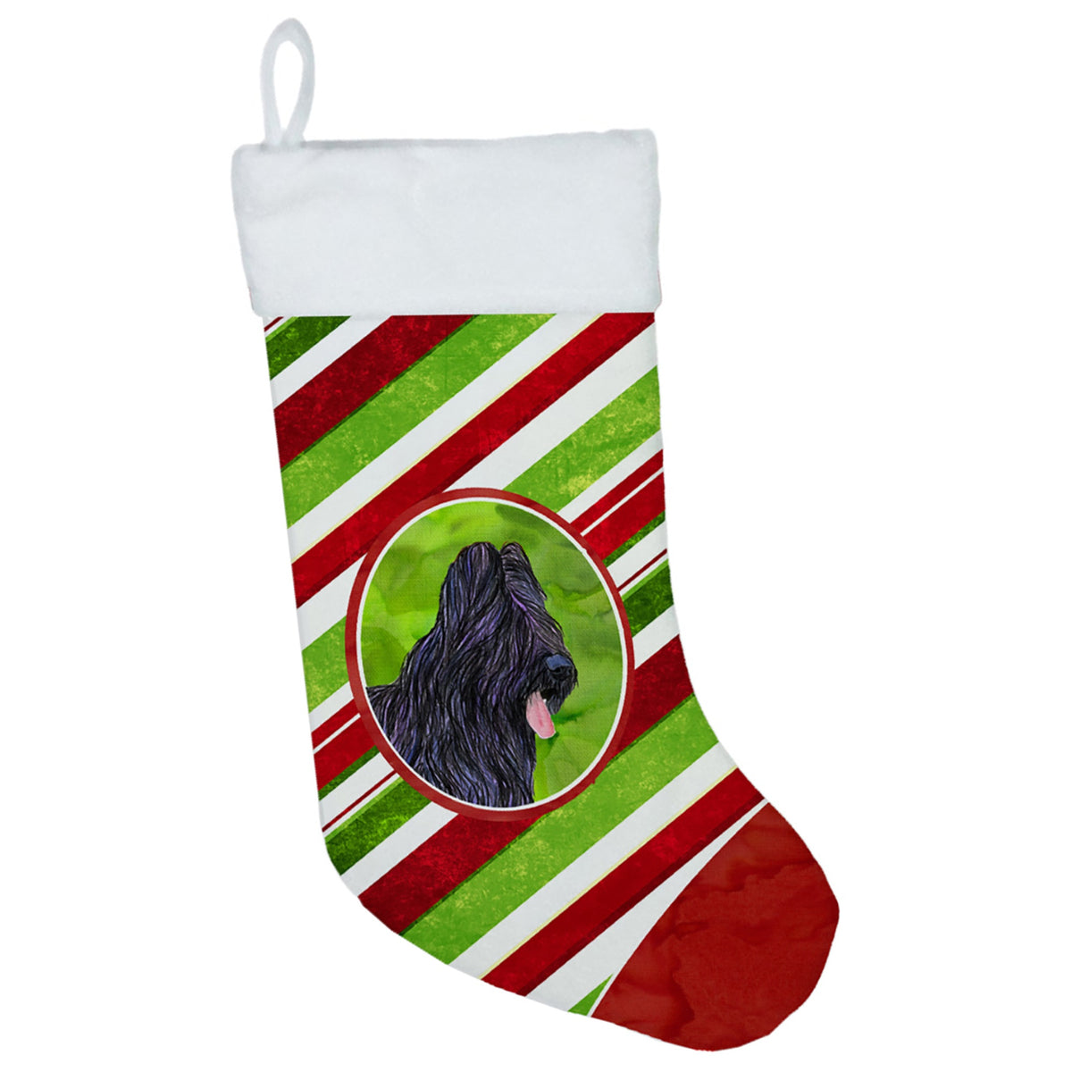 CarolineS Treasures Ss4558Cs Briard Winter Snowflakes Christmas Stocking, 11 X 18 Inch  Inch , Multicolor