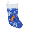 CarolineS Treasures Min Pin Winter Snowflakes, 11 X 18, Multicolor Christmas, Holiday Stocking, Decoration