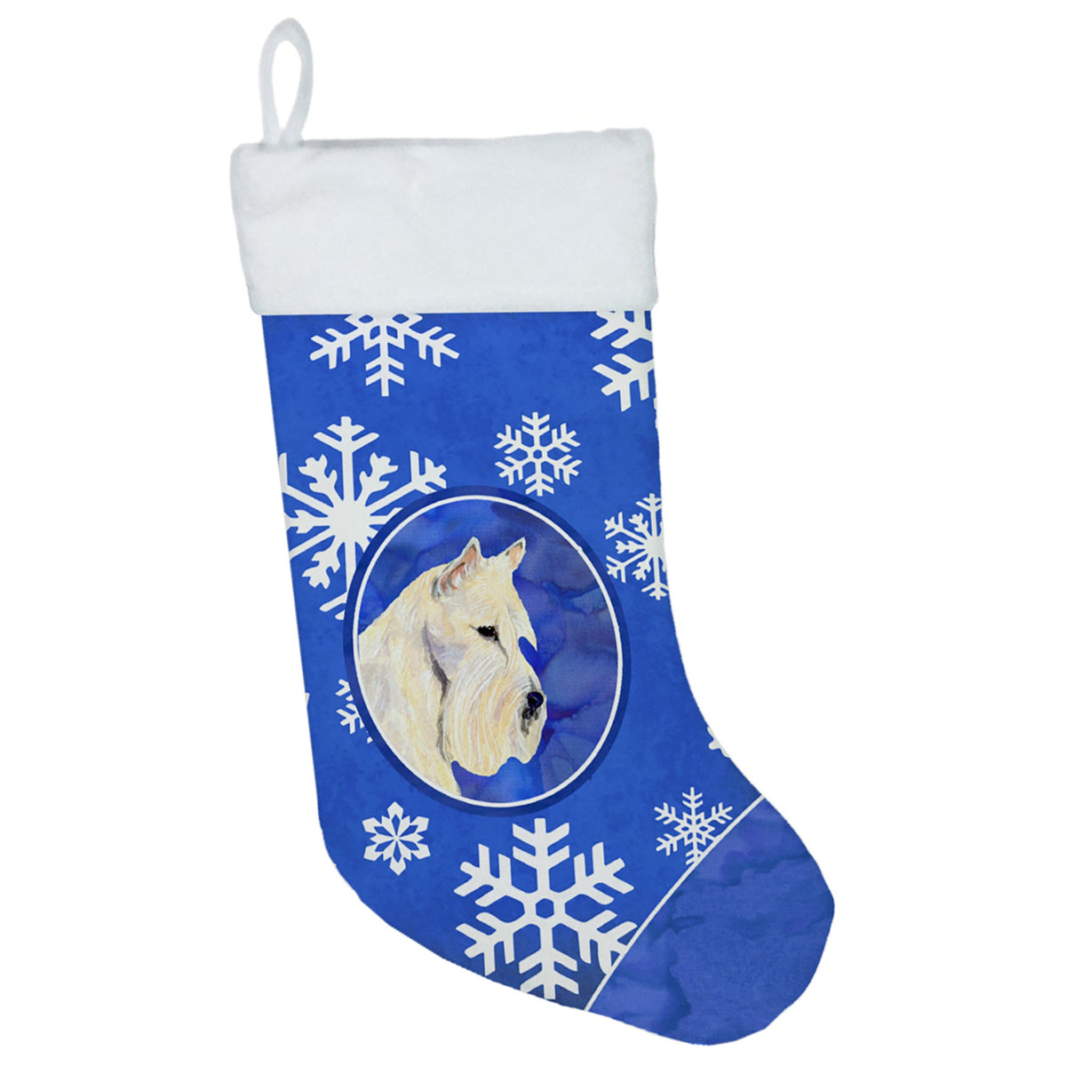 CarolineS Treasures Ss4668Cs Scottish Terrier Winter Snowflakes Christmas Stocking, 11 X 18 Inch  Inch , Multicolor