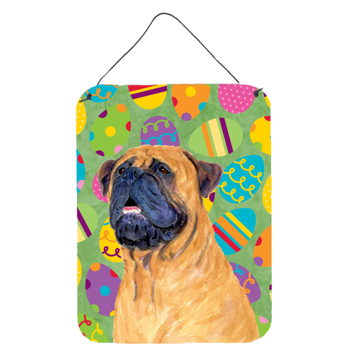 Inch CarolineS Treasures Ss4865Ds1216 Mastiff Easter Eggtravaganza Aluminium Metal Wall Or Door Hanging Prints, 16 Inch  Inch  X 12 Inch  Inch , Multic