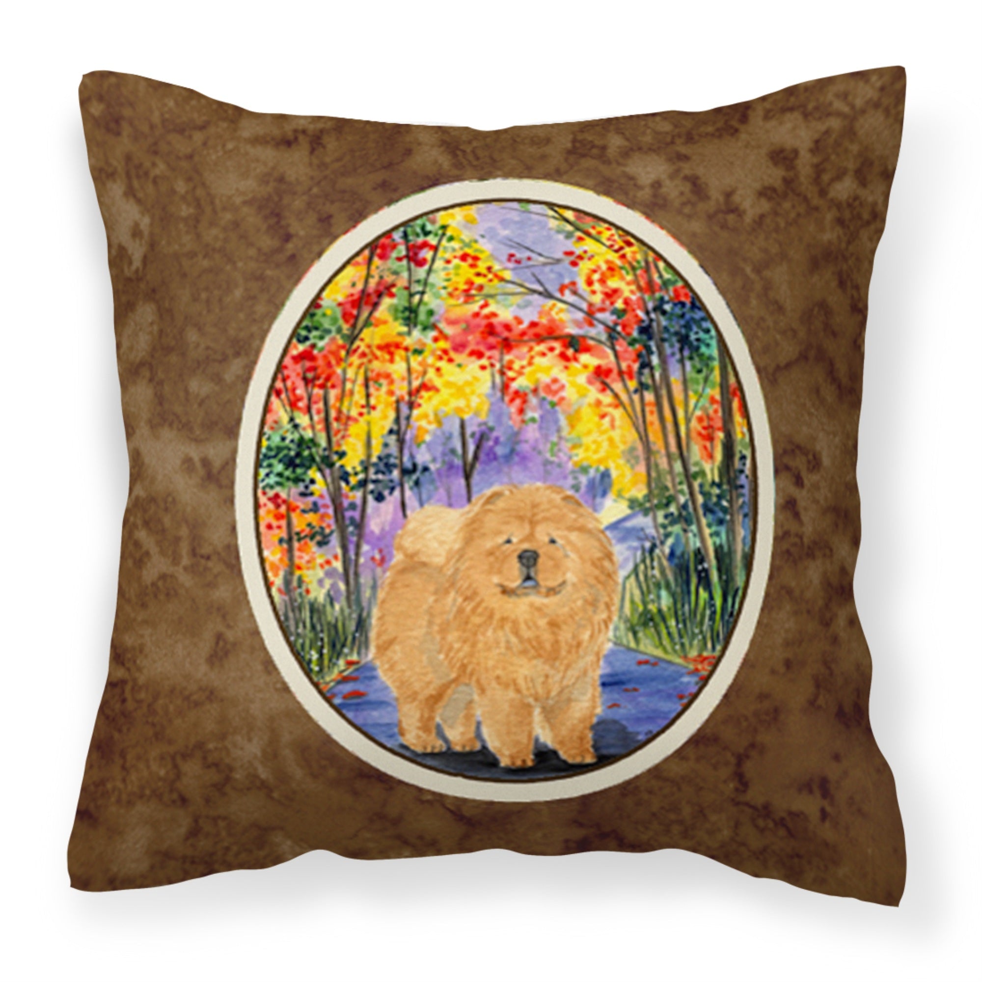 'Caroline'S Treasures Ss7001Pw1414 Chow Chow Decorative Canvas Fabric Pillow, Large, Multicolor'