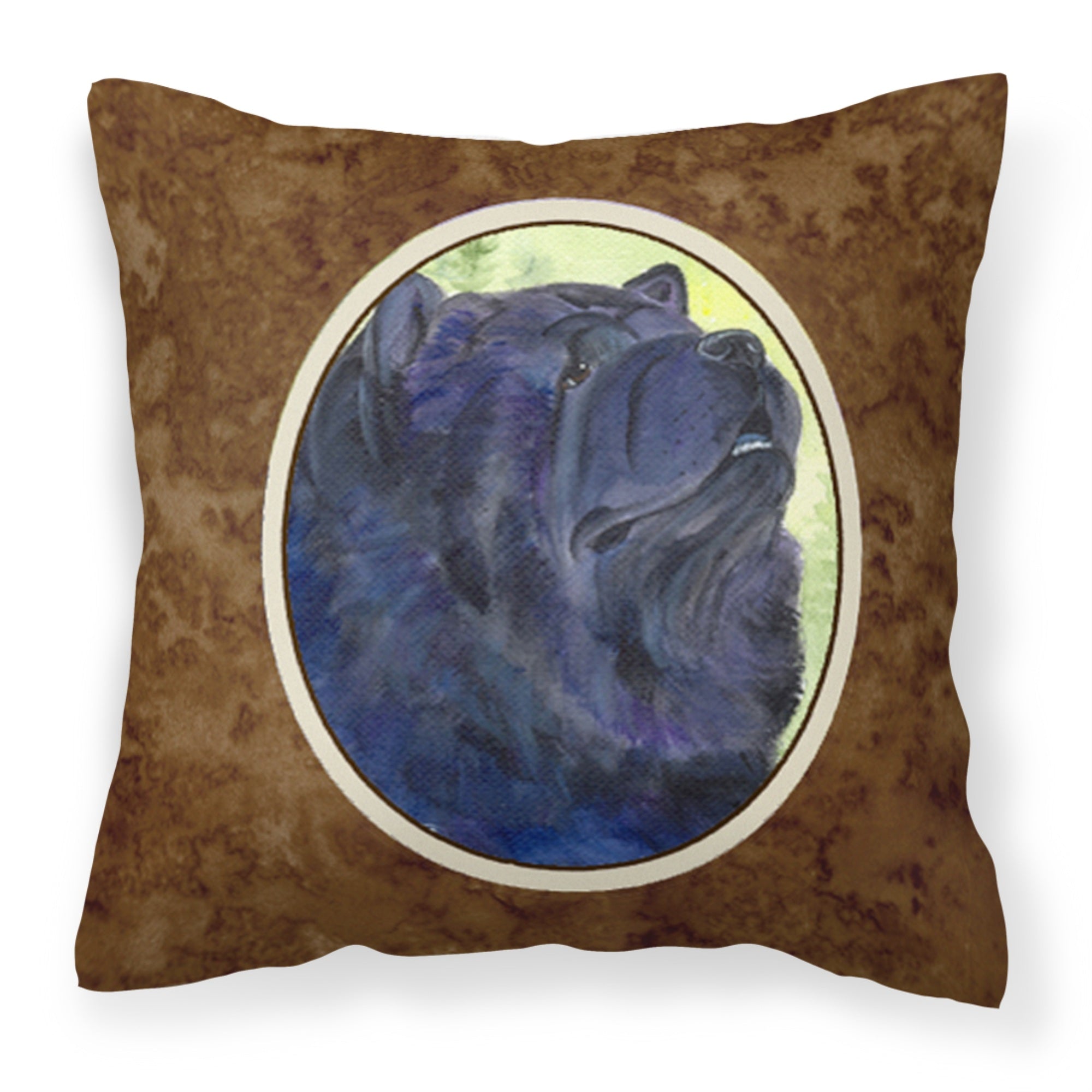 'Caroline'S Treasures Ss7008Pw1414 Chow Chow Decorative Canvas Fabric Pillow, Large, Multicolor'