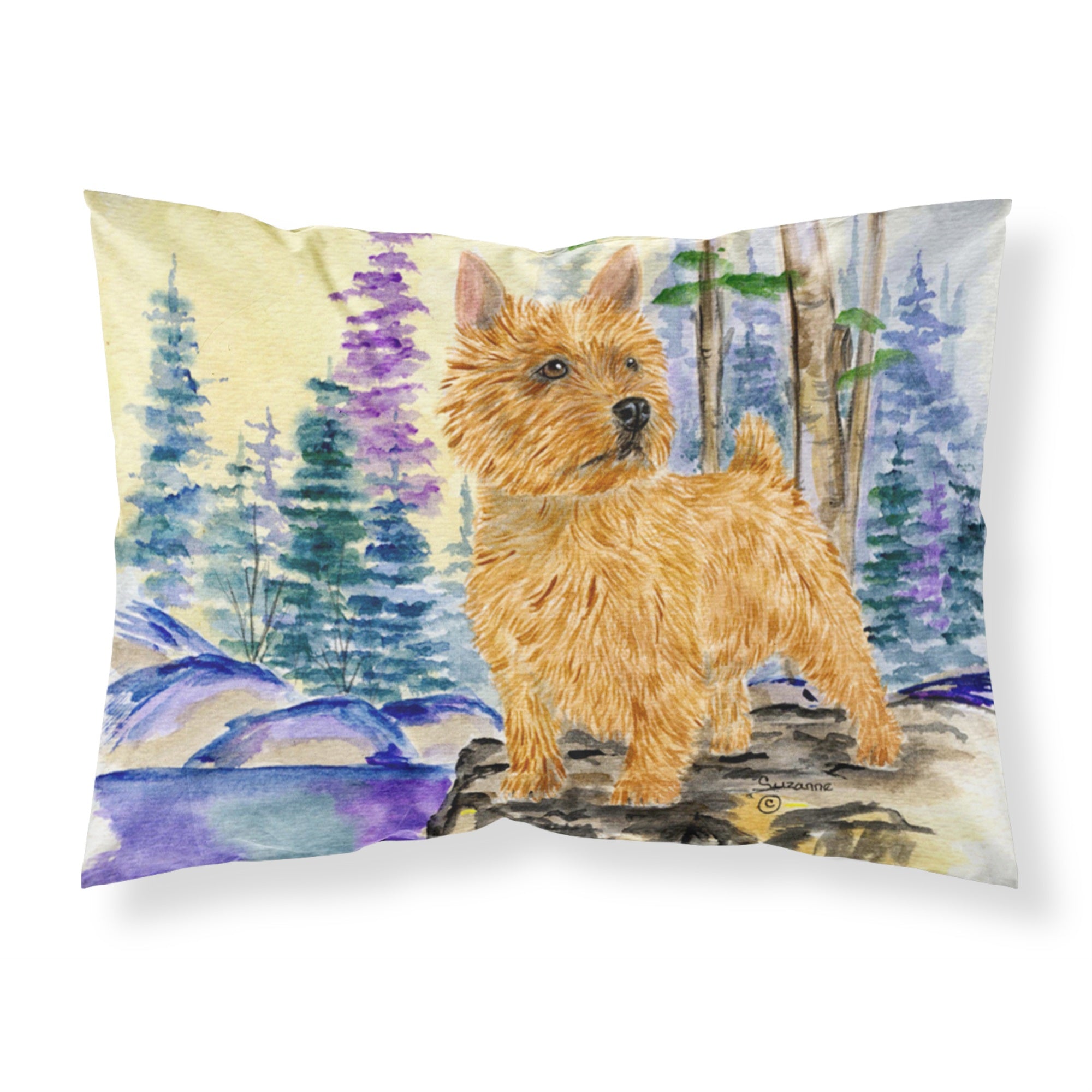 'Caroline'S Treasures Ss8011Pillowcase Norwich Terrier Moisture Wicking Fabric Standard Pillowcase, Large, Multicolor'
