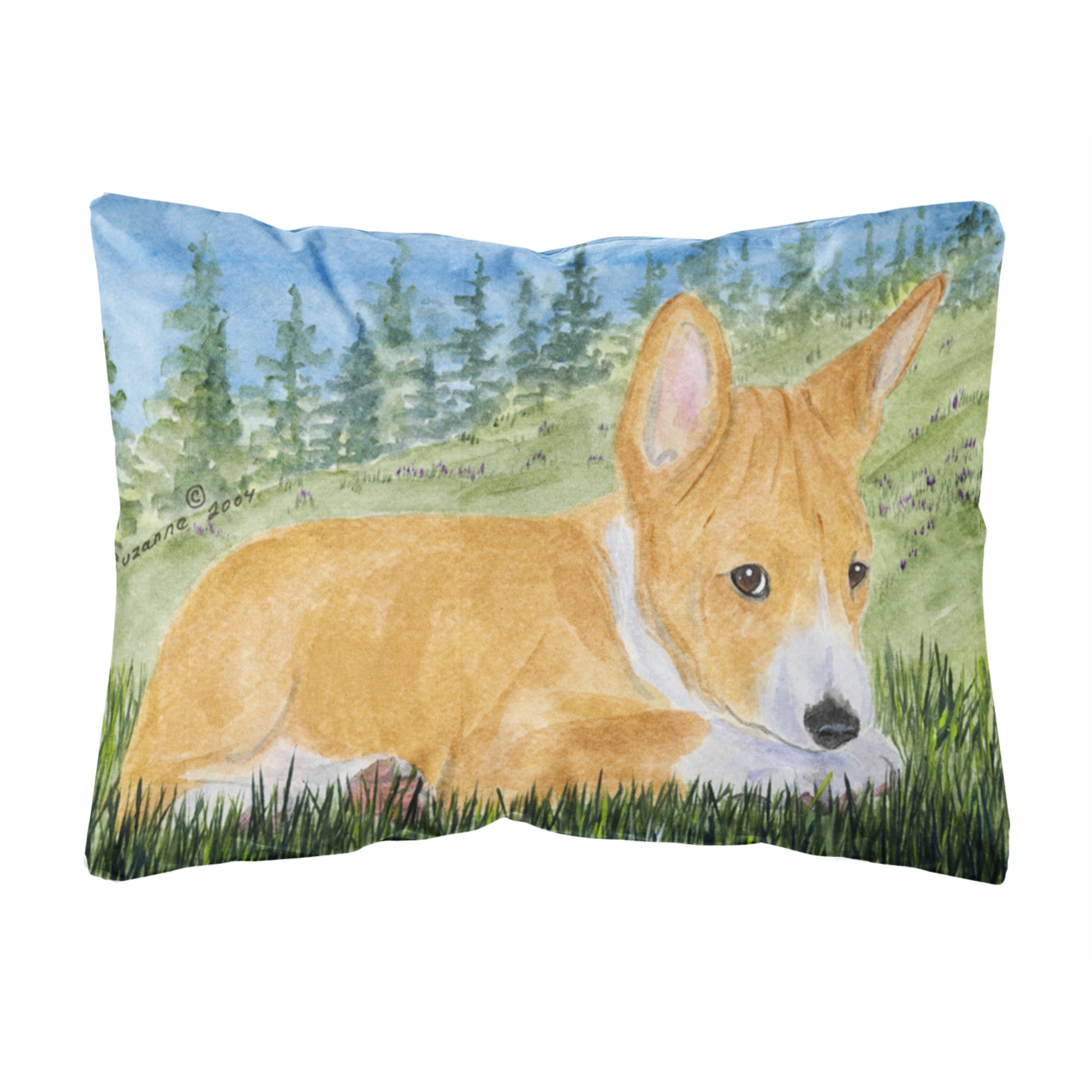 'Caroline'S Treasures Ss8016Pw1216 Basenji Decorative Canvas Fabric Pillow, Large, Multicolor'