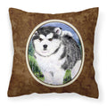 'Caroline'S Treasures Ss8027Pw1414 Alaskan Malamute Decorative Canvas Fabric Pillow, Large, Multicolor'
