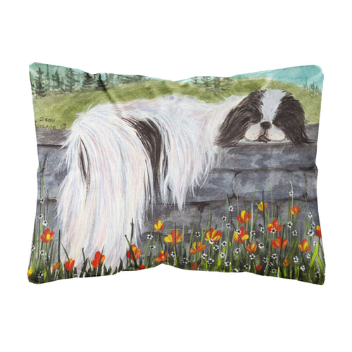 'Caroline'S Treasures Ss8030Pw1216 Japanese Chin Decorative Canvas Fabric Pillow, Large, Multicolor'