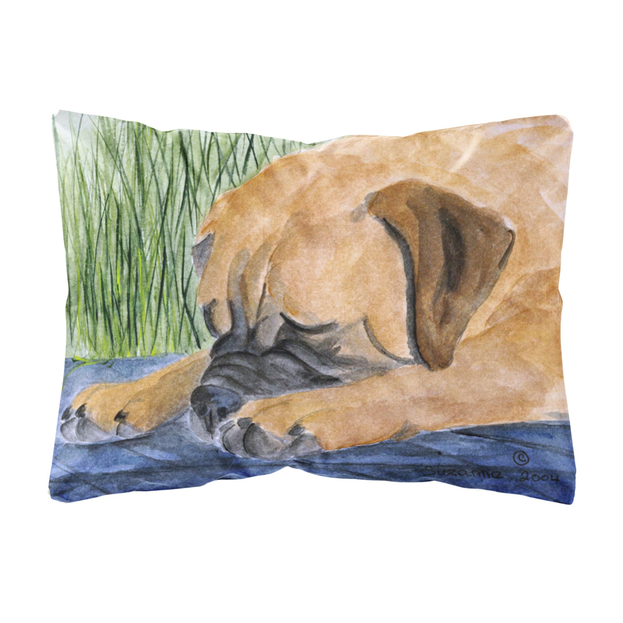 'Caroline'S Treasures Ss8033Pw1216 Bullmastiff Decorative Canvas Fabric Pillow, Large, Multicolor'