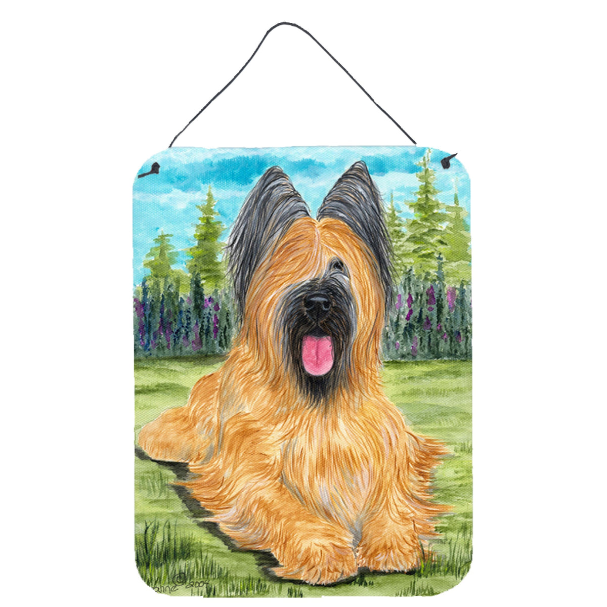 CarolineS Treasures Ss8035Ds1216 Briard Aluminium Metal Wall Or Door Hanging Prints, 16 Inch  Inch  X 12 Inch  Inch , Multicolor