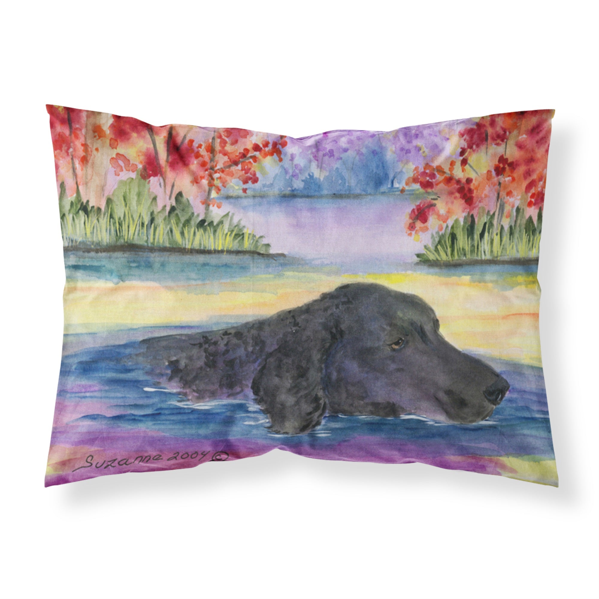 'Caroline'S Treasures Ss8043Pillowcase Curly Coated Retriever Moisture Wicking Fabric Standard Pillowcase, Large, Multicolor'