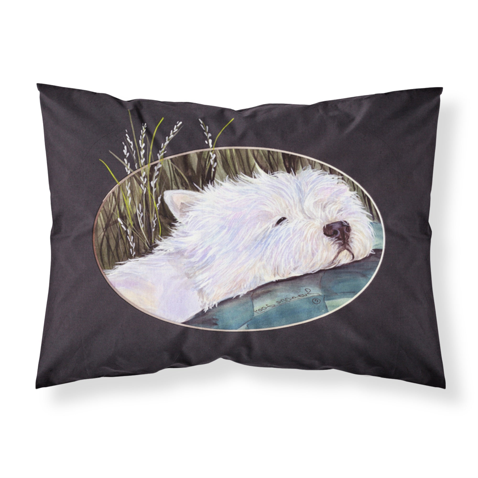 'Caroline'S Treasures Ss8052Pillowcase Westie Moisture Wicking Fabric Standard Pillowcase, Large, Multicolor'