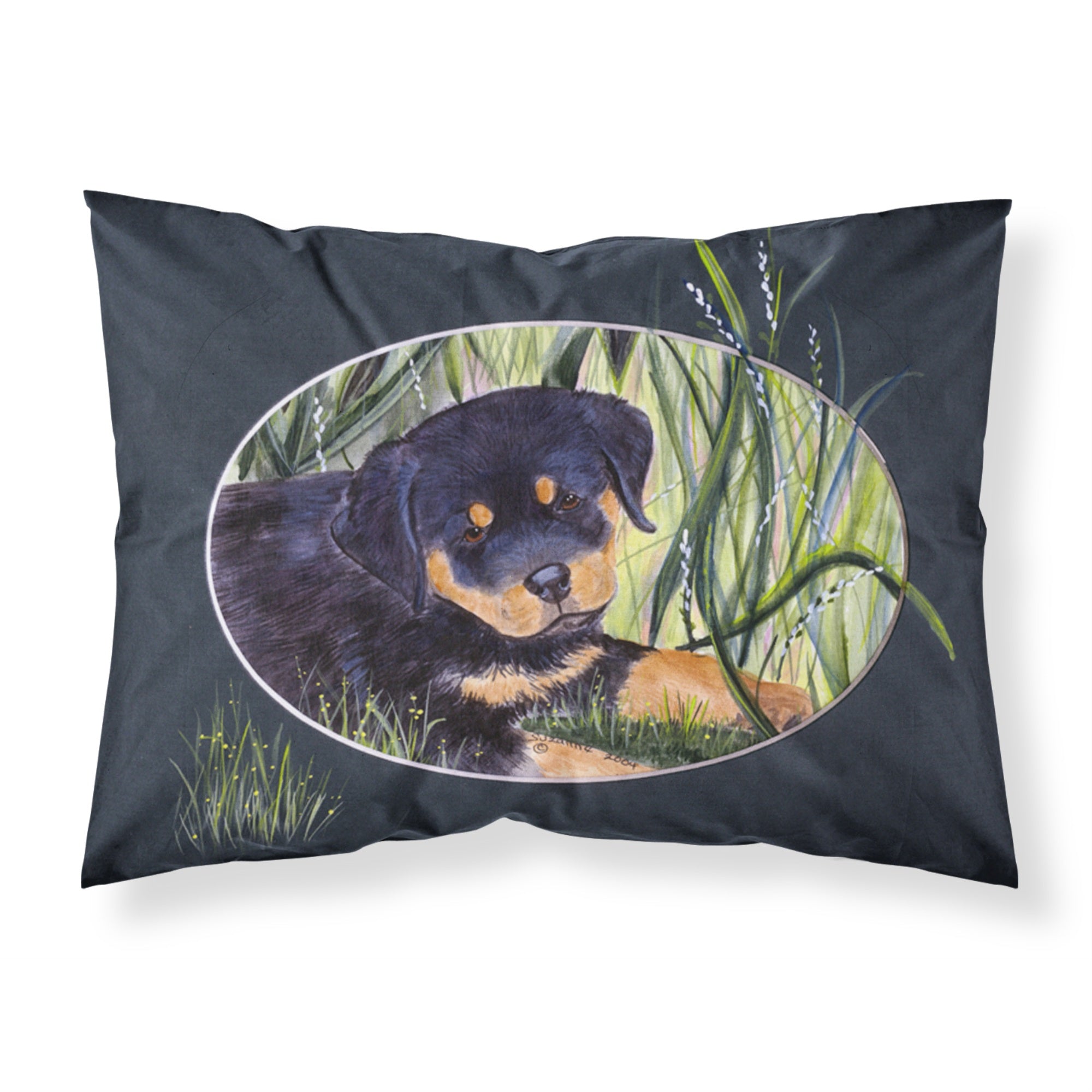 'Caroline'S Treasures Ss8053Pillowcase Rottweiler Moisture Wicking Fabric Standard Pillowcase, Large, Multicolor'