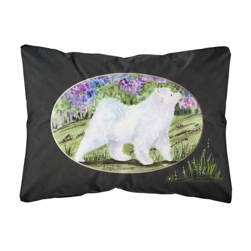 'Caroline'S Treasures Ss8059Pw1216 Samoyed Decorative Canvas Fabric Pillow, Large, Multicolor'