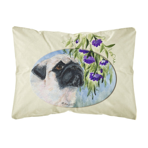 'Caroline'S Treasures Ss8064Pw1216 Pug Decorative Canvas Fabric Pillow, Large, Multicolor'